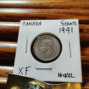 1941 Canadian Nickel Coin